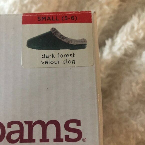 DEARFOAMS DARK FOREST VELOUR CLOG SMALL (5-6) NEW IN BOX - Picture 7 of 11